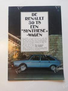 Rare Renault 30 TS sales brochure - RENAULT 20 / 30 (R20 / R30)