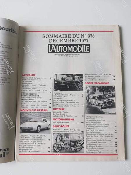 L'Automobile magazine - #378 (Dezember 1977) - PEUGEOT 305 - #378- 1