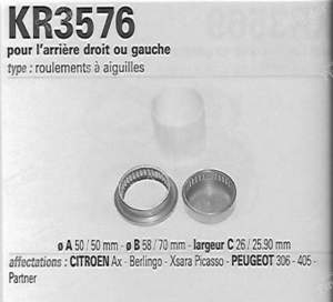 Left or right rear suspension bearing kit - PEUGEOT 306 - KS559-01- thumb-1