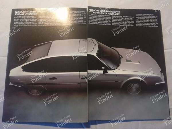 Leaflet + poster - CITROEN CX 25 GTI Turbo - Series 1 - CITROËN CX - 1