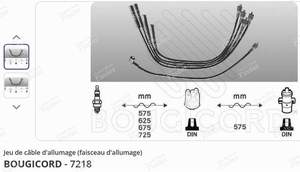 Ignition wire set Ford Escort, Fiesta, Orion - FORD Escort (MK1) - 636641- thumb-1