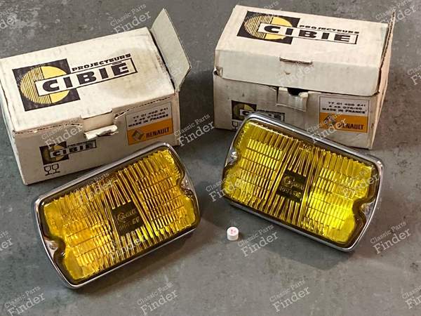 Yellow glasses Cibié Iode 35 Fog lamps, for Renault, Peugeot, Simca, Citroën... - RENAULT 16 (R16) - 35 SAE F2- 1