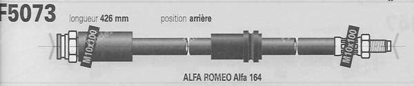 Pair of left and right rear hoses - ALFA ROMEO 164 - F5073- 1