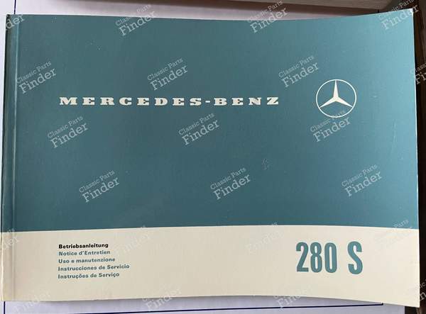 Service manual Mercedes 280S W108 - MERCEDES BENZ W108 / W109 - 1085843196 / 108 584 31 96- 0