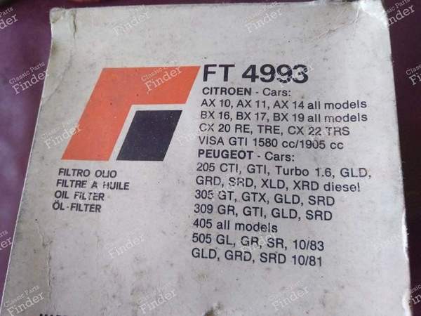 Oil filter for PSA - CITROËN AX - FT 4993- 0