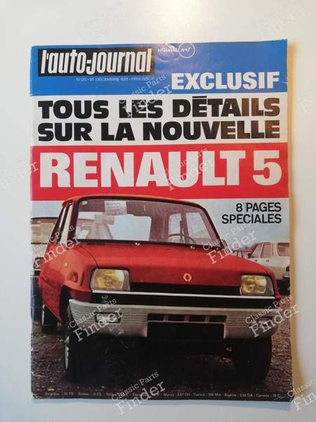 L'Auto-Journal - #25 (December 1971) - RENAULT 5 / 7 (R5 / Siete) - #25- 0