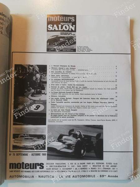 Revue 'moteurs' - 1969 Motor Show Special - RENAULT 8 / 10 (R8 / R10) - N° 75- 1
