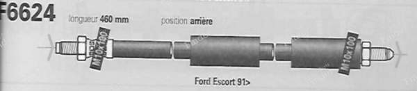 Pair of left and right rear hoses - FORD Escort / Orion (MK5 & 6) - F6624- 1