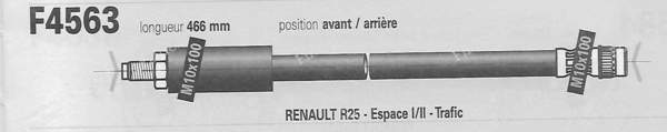 Pair of front left and right hoses - RENAULT 25 (R25) - F4563- 1