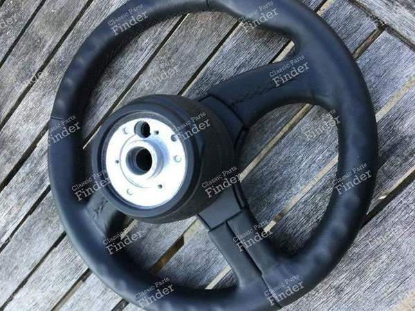Black leather 3-spoke steering wheel - PORSCHE 911 (964) - 1