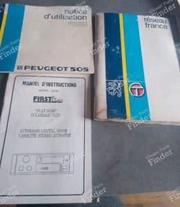 Operating and maintenance manual for Peugeot 505 - PEUGEOT 505